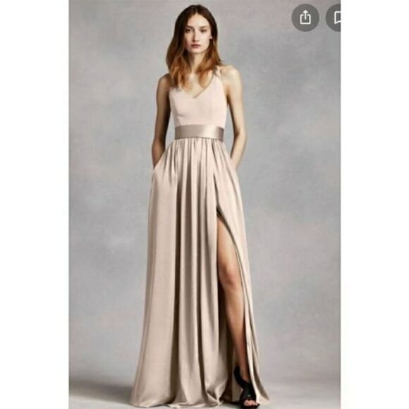 🔥 Take 50% OFF- Vera Wang White Collection Braidsmaid Dress, Size-4 - Picture 1 of 12